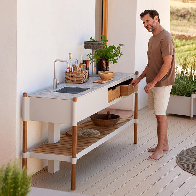 Sticks Outdoor Kitchen Unit with Sink and Tap