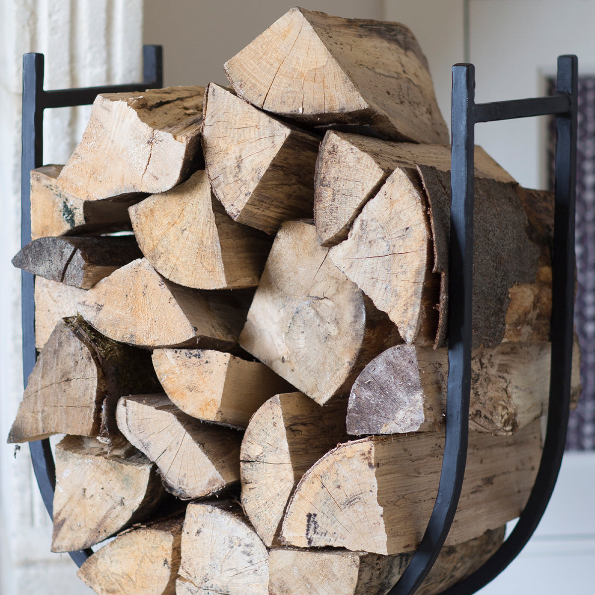 Buy Large Wrought Iron Log Holder — The Worm that Turned