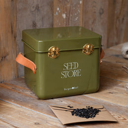Leather Handled Mini Seed Storage Tin