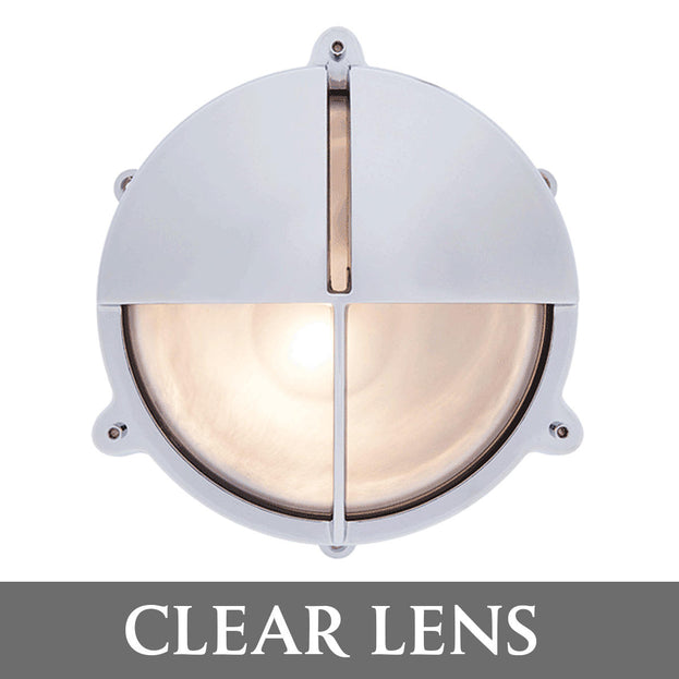 Round Bulkhead Lights with Split Shade and External Fixing Legs (4653421330492)