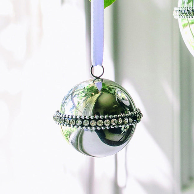 Polished Silver Ball Tree Decoration (4650022731836)