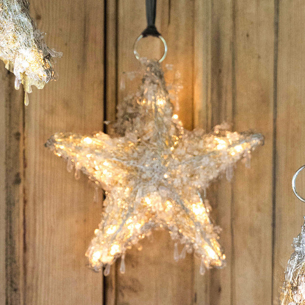 Beaded LED Hanging Star - Small (4650018471996)