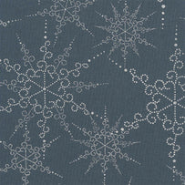 Coated Cotton - Snow Flake Midnight Blue (4651954602044)