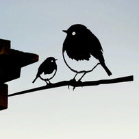 Metalbird Robin & Chick Silhouette (6594765619260)