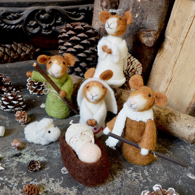 Nativity Scene Felt Mice (4650070900796)