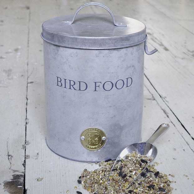 Galvanised Bird Food Tin (4649125118012)