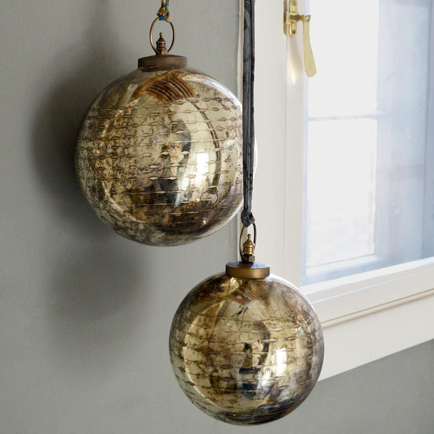 Giant Smoked Gold Glass Baubles (4651169218620)
