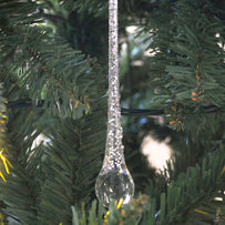 Glittered Glass Icicle Decoration (4649116696636)