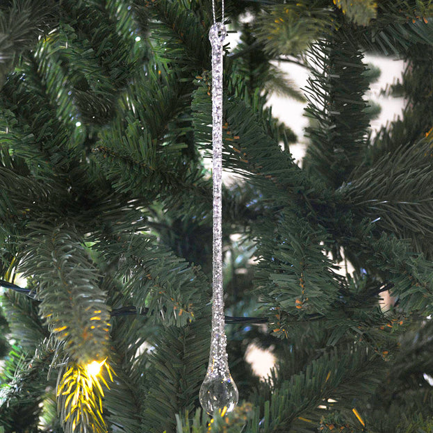 Glittered Glass Icicle Decoration (4649116696636)