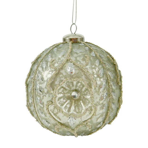 Glass Embossed Christmas Baubles (4651154014268)