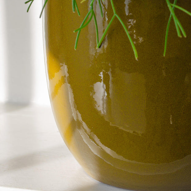 Mustard Glazed Indoor Plant Pot (7088137240636)