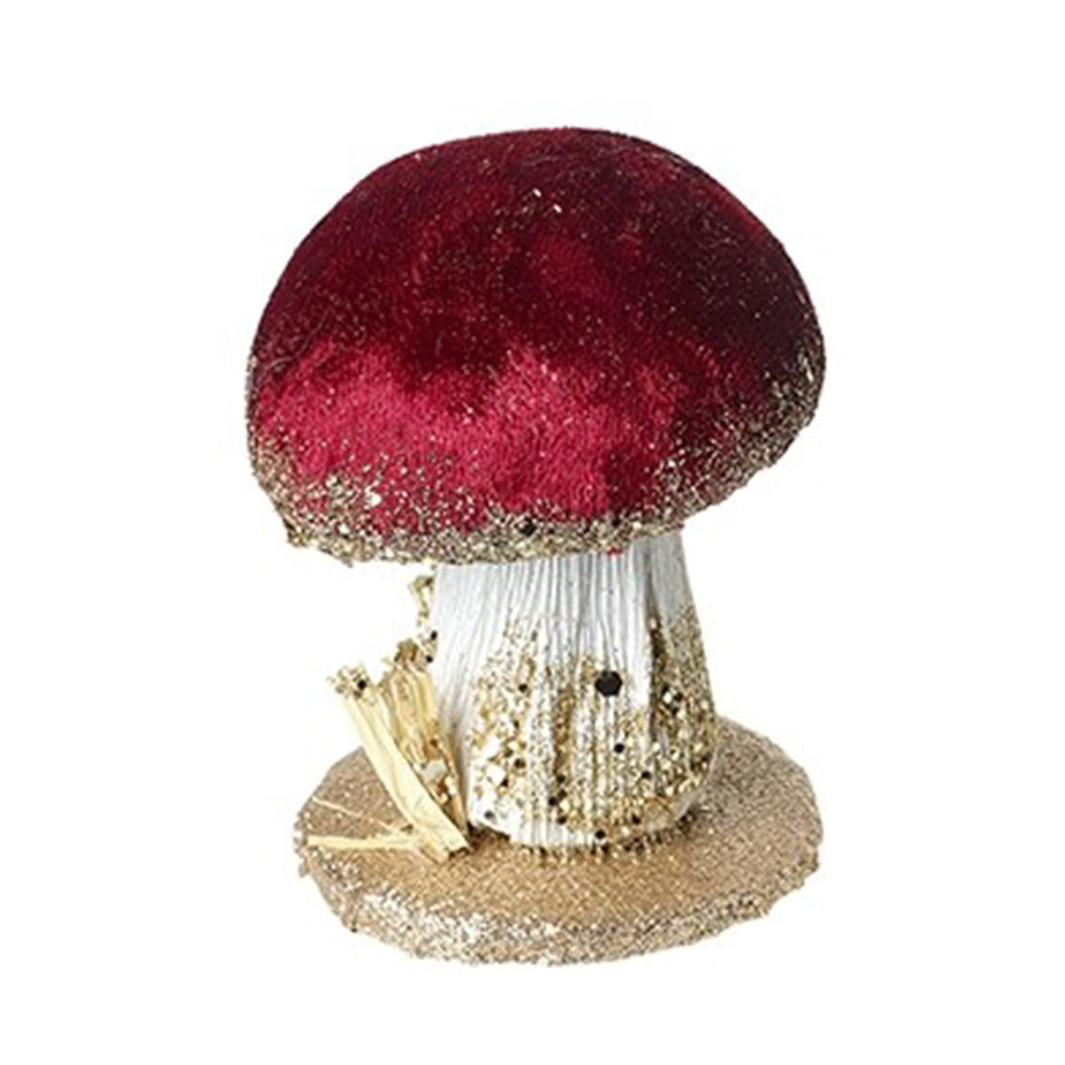 Velvet Mushroom Christmas Ornaments