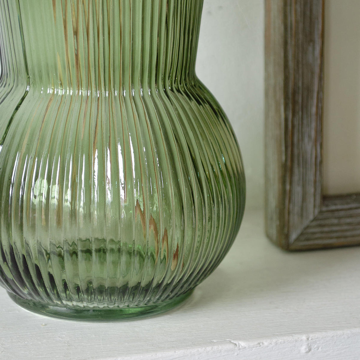 Buy Vintage Style Green Ribbed Vase — The Worm that Turned