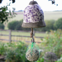 Ceramic Bird Feeding Bell (4647938883644)