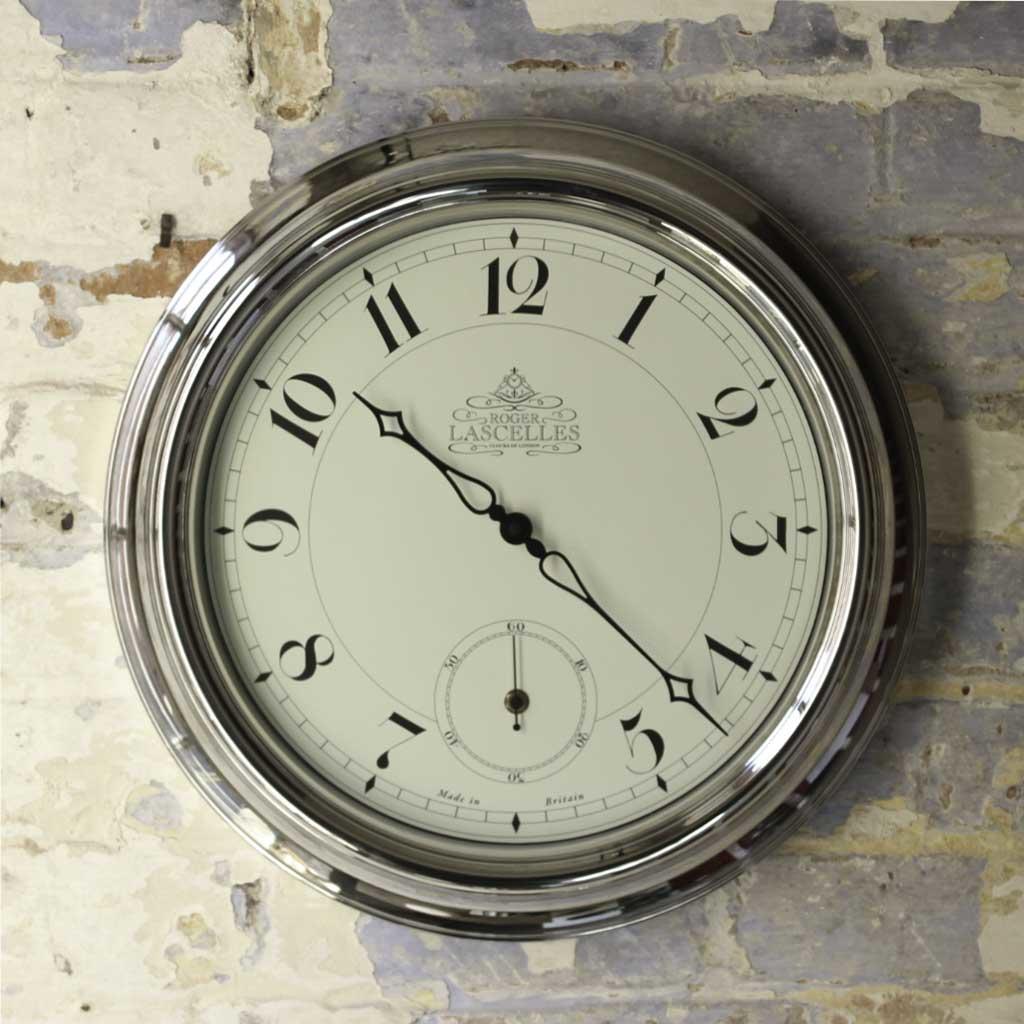 Buy Chrome Outdoor Wall Clock — The Worm that Turned revitalising