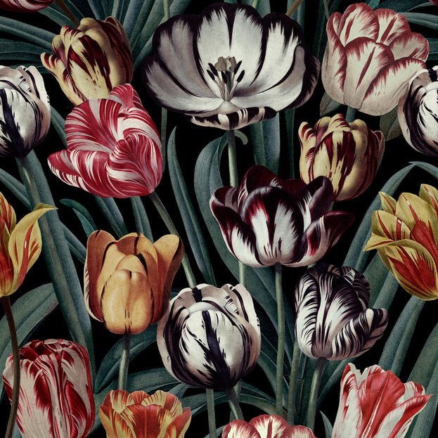 Tulips Neutral Feature Wallcovering (4649527377980)