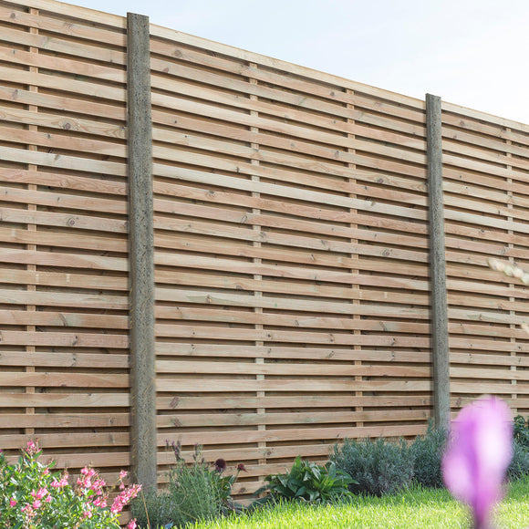Double Slatted Fence Panels (4650937090108)