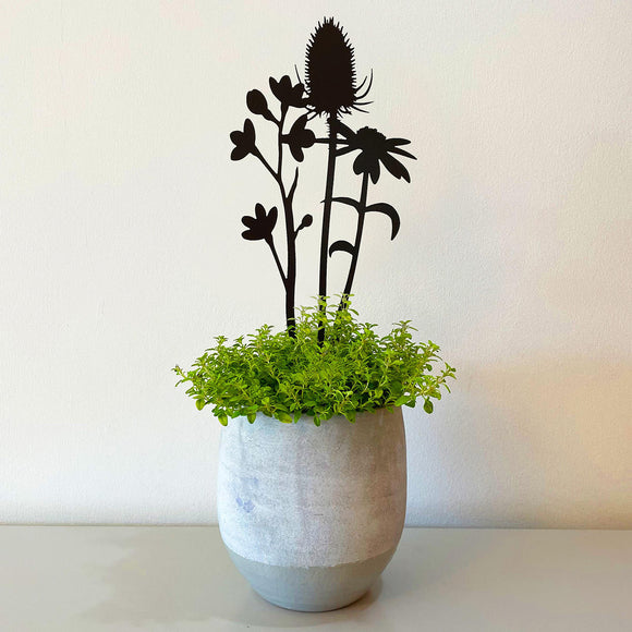 Plant Pot Stem Decoration - Wildflower cluster (7161461964860)