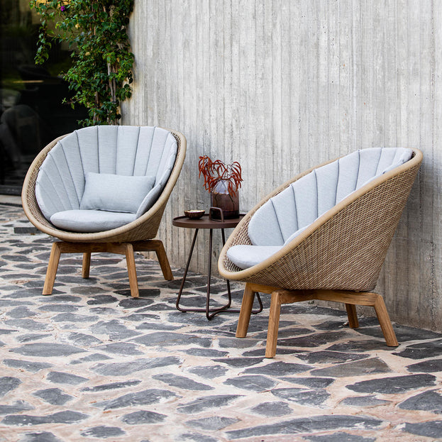 Peacock Weave Lounge Chair with Teak Legs (7107253633084)