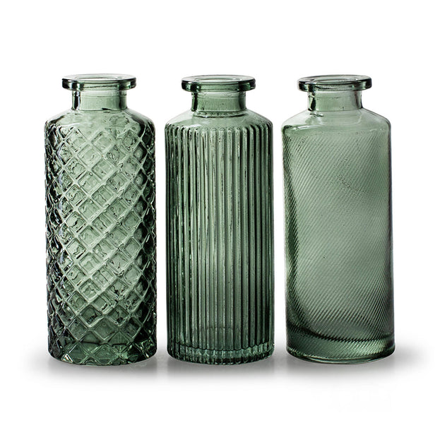 Mini Glass Apothecary Vases - Set of 3 (7166531239996)