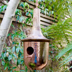 Copper and Wood Birdhouse or Feeder
