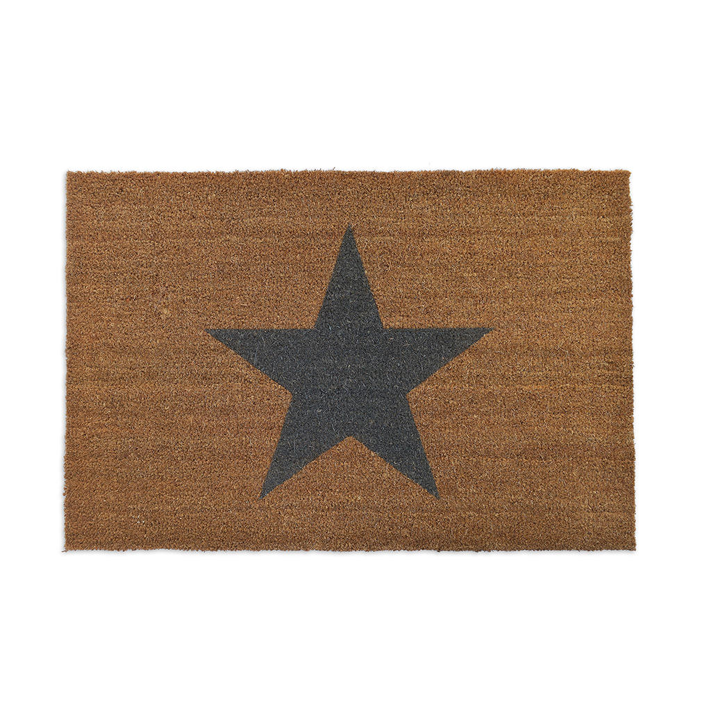 Buy Large Black Star Coir Doormat — The Worm that Turned revitalising