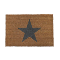 Large Black Star Coir Doormat (4649457844284)