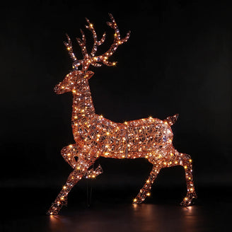 Outdoor Copper Wire Light Up Stag – 1.4m