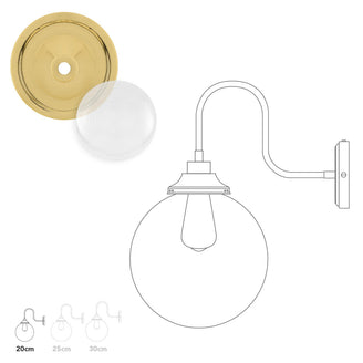 Laguna Outdoor Swan Neck Wall Light