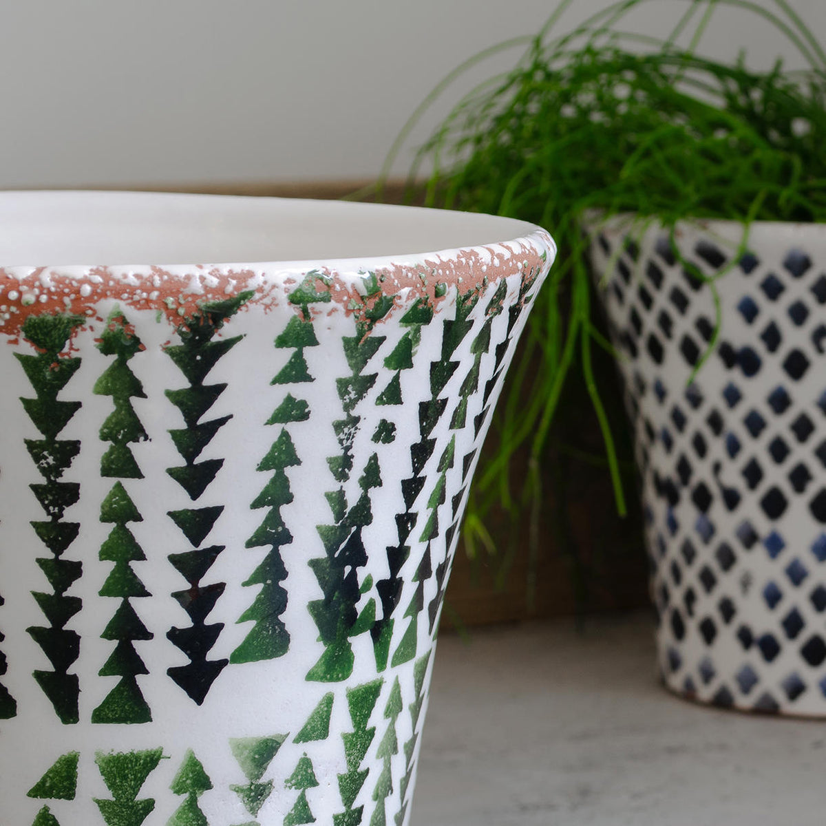 Buy Rustic Green Conical Plant Pot — The Worm that Turned ...