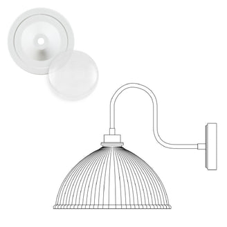 Maris Outdoor Swan Neck Wall Light