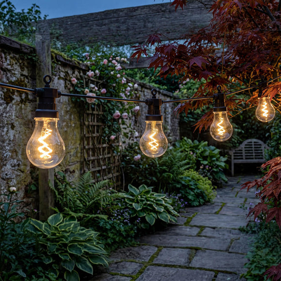 20 Connectable LED Spiral Filament Festoon Lights