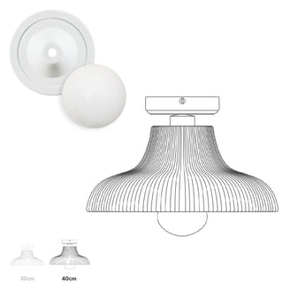 Aquarius Outdoor Semi Flush Ceiling Light