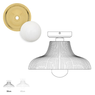 Aquarius Outdoor Semi Flush Ceiling Light