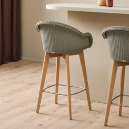 Avril Counter Stool with Oak Legs