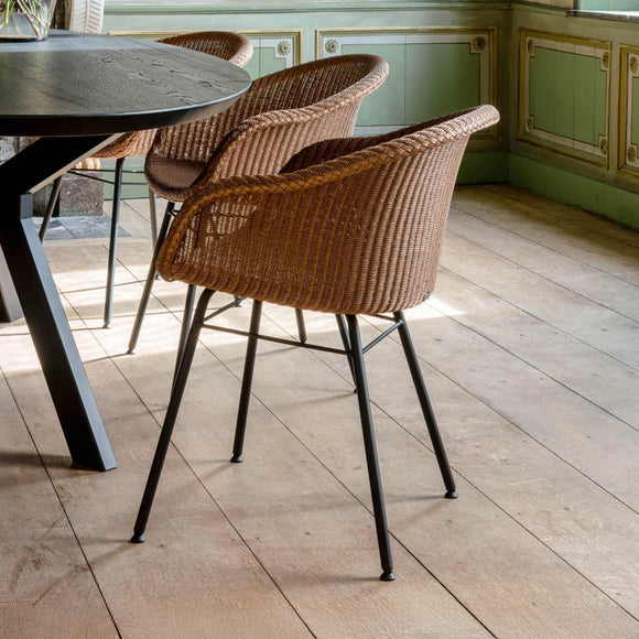 Avril Dining Chair with Black Steel Base