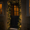 Frosted Pre-Lit Door Garland – 5m Battery Operated