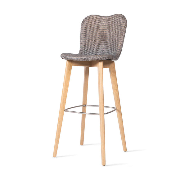 Lily Indoor Bar Stool with Oak Legs