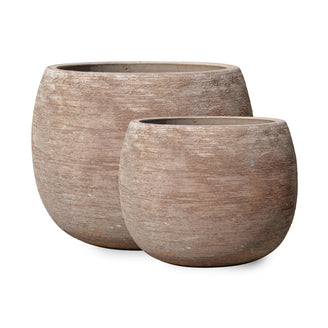 Saya Round Terracotta Planter - Set of 2