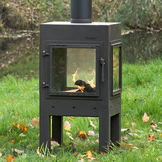 Glass and Steel Wood Burning Stove