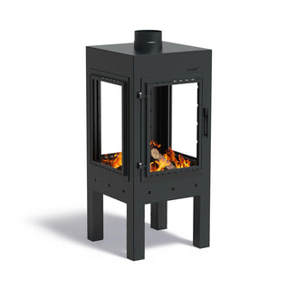 Glass and Steel Wood Burning Stove