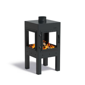 Glass and Steel Wood Burning Stove