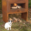 Free Standing Corten Steel Outdoor Fireplace