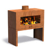 Free Standing Corten Steel Outdoor Fireplace