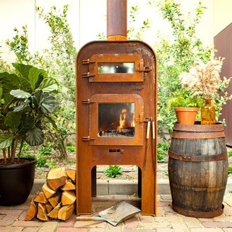 Corten Steel Stove and Pizza Oven