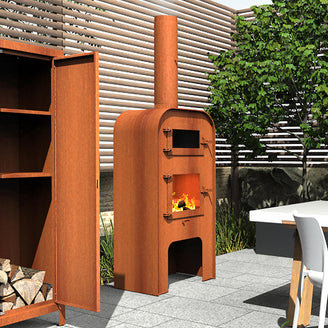 Corten Steel Stove and Pizza Oven
