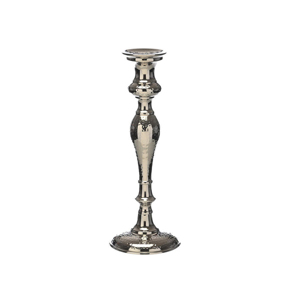 Heritage Brushed Silver Candlestick