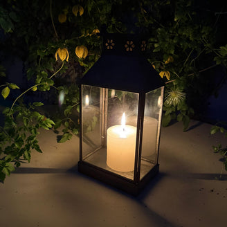 Antiqued Brass Table Lantern