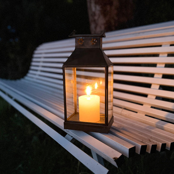 Antiqued Brass Table Lantern