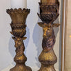 Antiqued Gold Baroque Reindeer Candle Holder